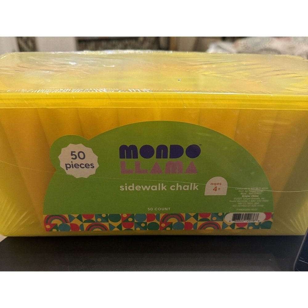 50 pieces Sidewalk Chalk Set for kids - Mondo Llama large size washable ages 4+